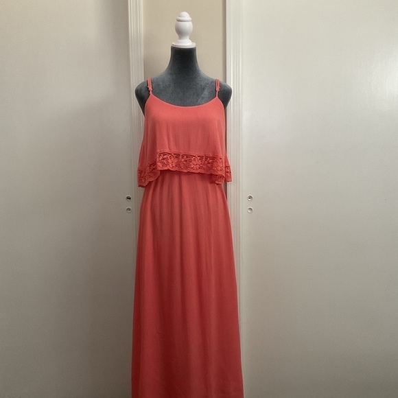 🔷 Flying Tomato Coral Maxi Dress - Picture 1 of 5